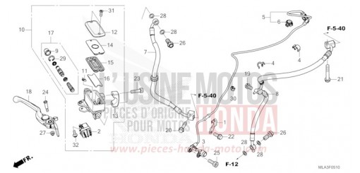 HAUPTBREMSZYLINDER, VORNE ZYLINDER CMX1100A2P de 2023
